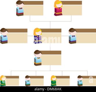 Diversity Organizational Chart - Children Stock Vector