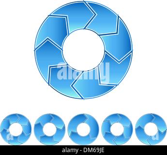 Chevron Blue Diagram Stock Vector