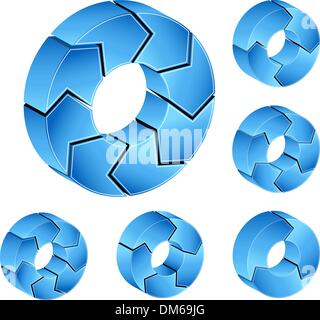 Chevron Blue Diagram Stock Vector