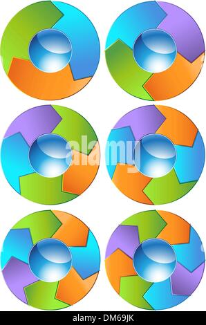Chevron Diagram Set Stock Vector