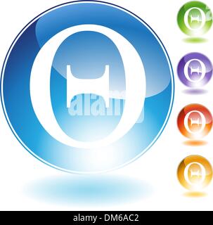 Greek Theta Stock Vector