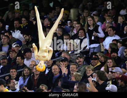 Dec 30, 2004; San Diego, CA, USA; NCAA College Football: (Texas Tech 45, California 31) Fans play Thursday night Dec 30, 2004 in San Diego with a blow-up doll during the Holiday Bowl. Stock Photo