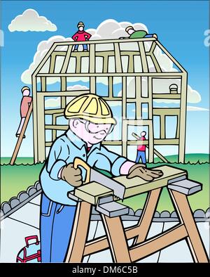 Construction workers team vector builder characters group foreman ...