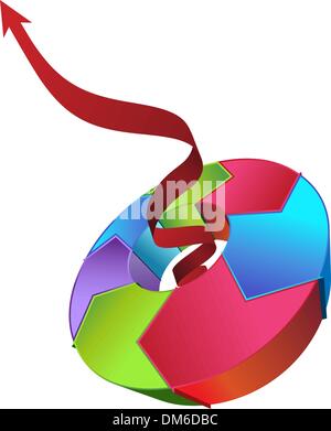 Cycle Process - Clockwise Stock Vector