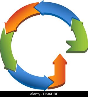 Cycling Graph Arrows Stock Vector