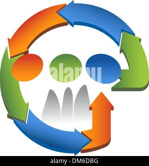 Cycling Graph Arrows Stock Vector