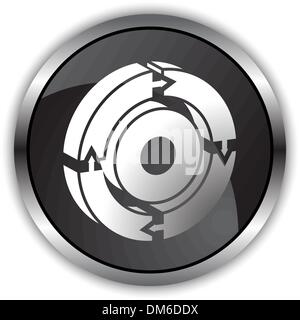 Process Circle Diagram - 3D Arrows Stock Vector