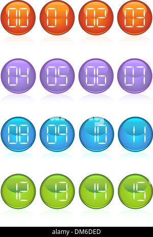 Digital Buttons Stock Vector