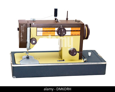 portable sewing machine isolated on white background Stock Photo