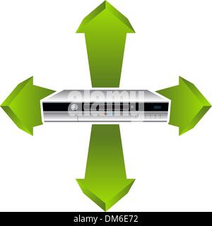 CD / DVD / DVR Player Stock Vector