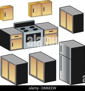 Kitchen set Stock Vector