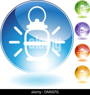 Lantern Crystal Icon Stock Vector