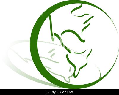 Earth Green Logo Stock Vector