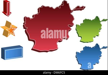 Afghanistan map Stock Vector