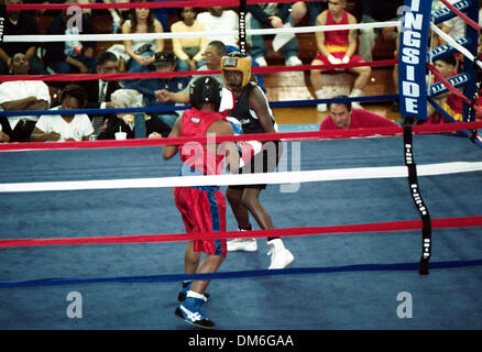 Apr 09, 2005; Wilmington, NC, USA; The North Carolina Azalea Festival takes place April 6-10 in Wilmington, North Carolina. Pictured are two boxers that participated in the boxing tournament at Williston School.  Mandatory Credit: Photo by Jason Moore/ZUMA Press. (©) Copyright 2005 by Jason Moore Stock Photo