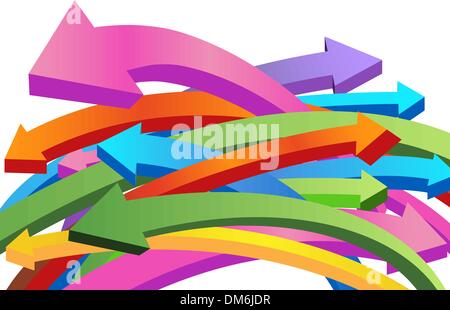 Overlapping Arrows Stock Vector