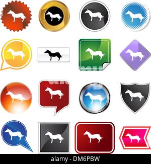 Horse Variety Set Stock Vector