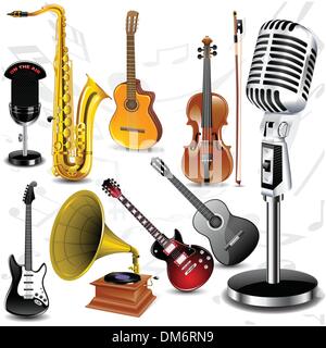Vector musical instruments Stock Vector