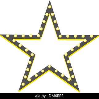 Red Curtain with Star Stock Vector