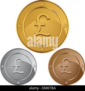 British Coin Stock Vector