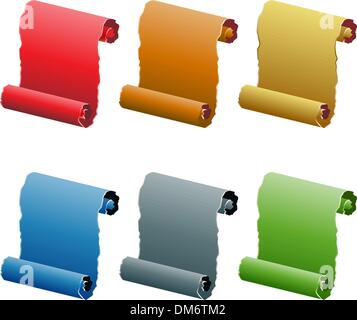 Scroll Set Stock Vector