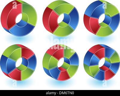 3D Round Stock Vector