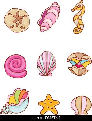 Set of Seashells Stock Vector