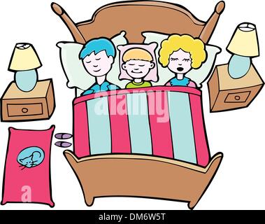 Sleeping Family Stock Vector
