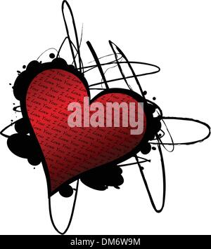 Grunge Vector heart Stock Vector Image & Art - Alamy