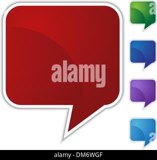 Speech Bubble Set - Blank Stock Vector
