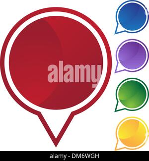 Speech Circle Set - Blank Stock Vector