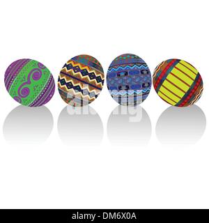 Painted easter eggs Stock Vector