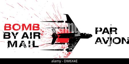 Bomb by air mail Stock Vector