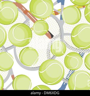tennis balls pattern Stock Vector