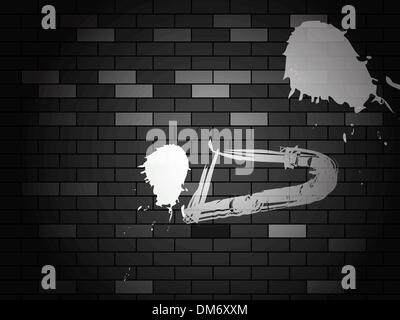 Vector brick wall made of red bricks Stock Vector