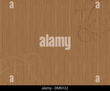 Two photo frames on wooden background Stock Vector
