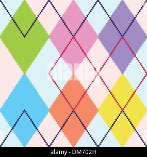 Vector colorful argyle pattern Stock Vector