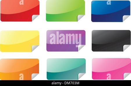 Rectangle Web Stickers Stock Vector