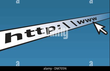 Abstract line for input web-adress and cursor Stock Vector