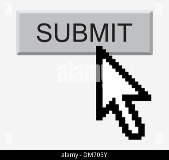 Abstract Submit button and arrow-cursor Stock Vector