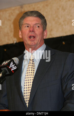 Jun 21, 2005; Las Vegas, NV, USA; Chairman of the WWE VINCE McMAHON at the WWE press conference at the Thomas and Mack Center in Las Vegas for the up coming 'Vengeance' Pay Per View on June 26, 2005. Mandatory Credit: Photo by Mary Ann Owen/ZUMA Press. (©) Copyright 2005 by Mary Ann Owen Stock Photo