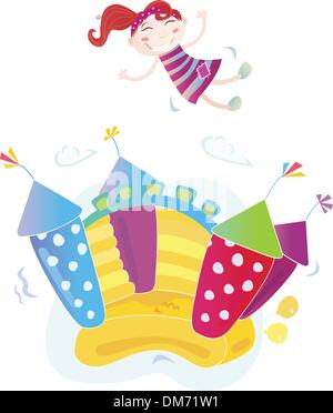 Vector bouncy castle Stock Vector