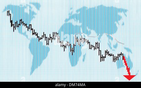 Abstract vector illustration of financial crisis graph Stock Vector ...