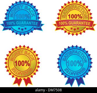 set of vector guarantee labels Stock Vector