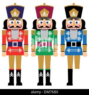 Set of christmas nutcracker Stock Vector