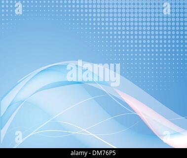 Abstract blue background with wave Stock Vector