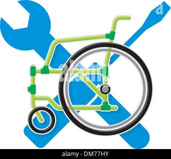 Wheelchair service Stock Vector