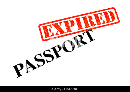Passport has EXPIRED. Stock Photo