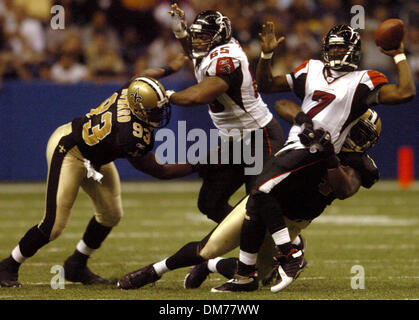 New Orleans Saints vs. Atlanta Falcons. Fans support on NFL Game.  Silhouette of supporters, big screen with two rivals in background Stock  Photo - Alamy