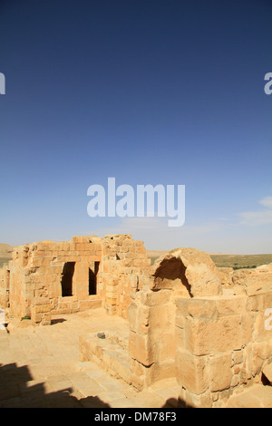 Israel, Negev desert, the Nabatean mansion in Mamshit Stock Photo